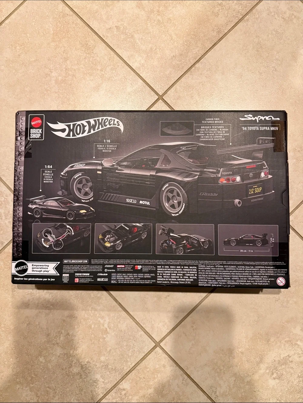 Mattel Brick Shop 1994 Toyota Supra MKIV Hot Wheels LEGO type Brick Car Build